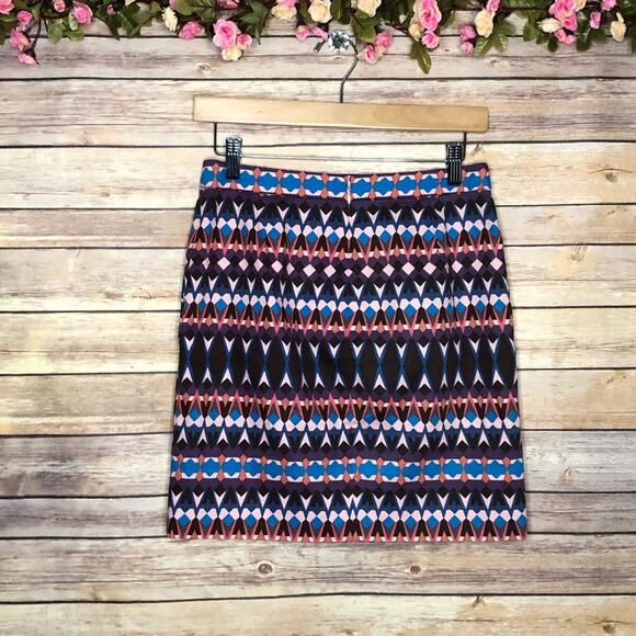 J. Crew Multicolor Gemstone Print Salon Skirt - Picture 4 of 11